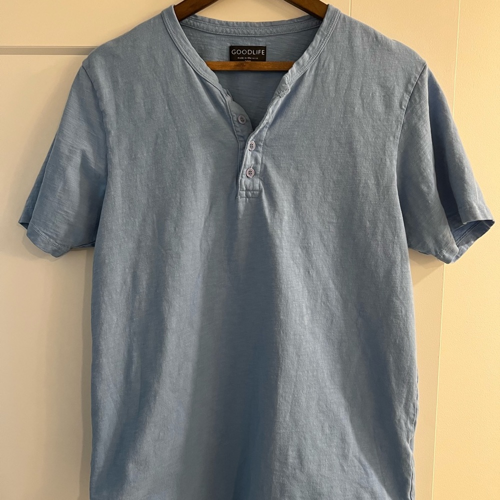 Mens Good Life Slub Cotton Henley